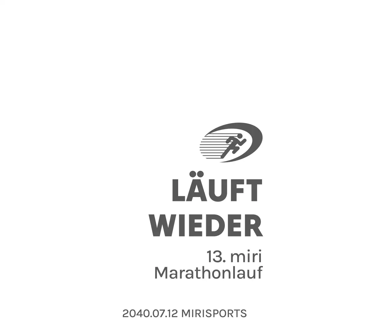 Running Crew, eine dynamische Laufikone im Gothic-Stil