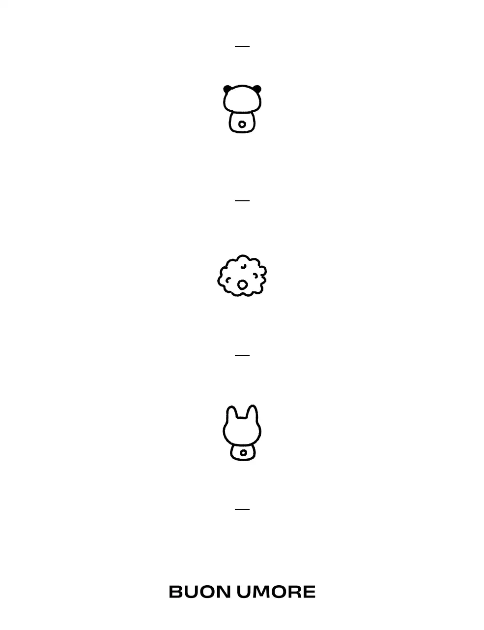 Simpatico merchandising da caffè con illustrazioni di animali da dietro