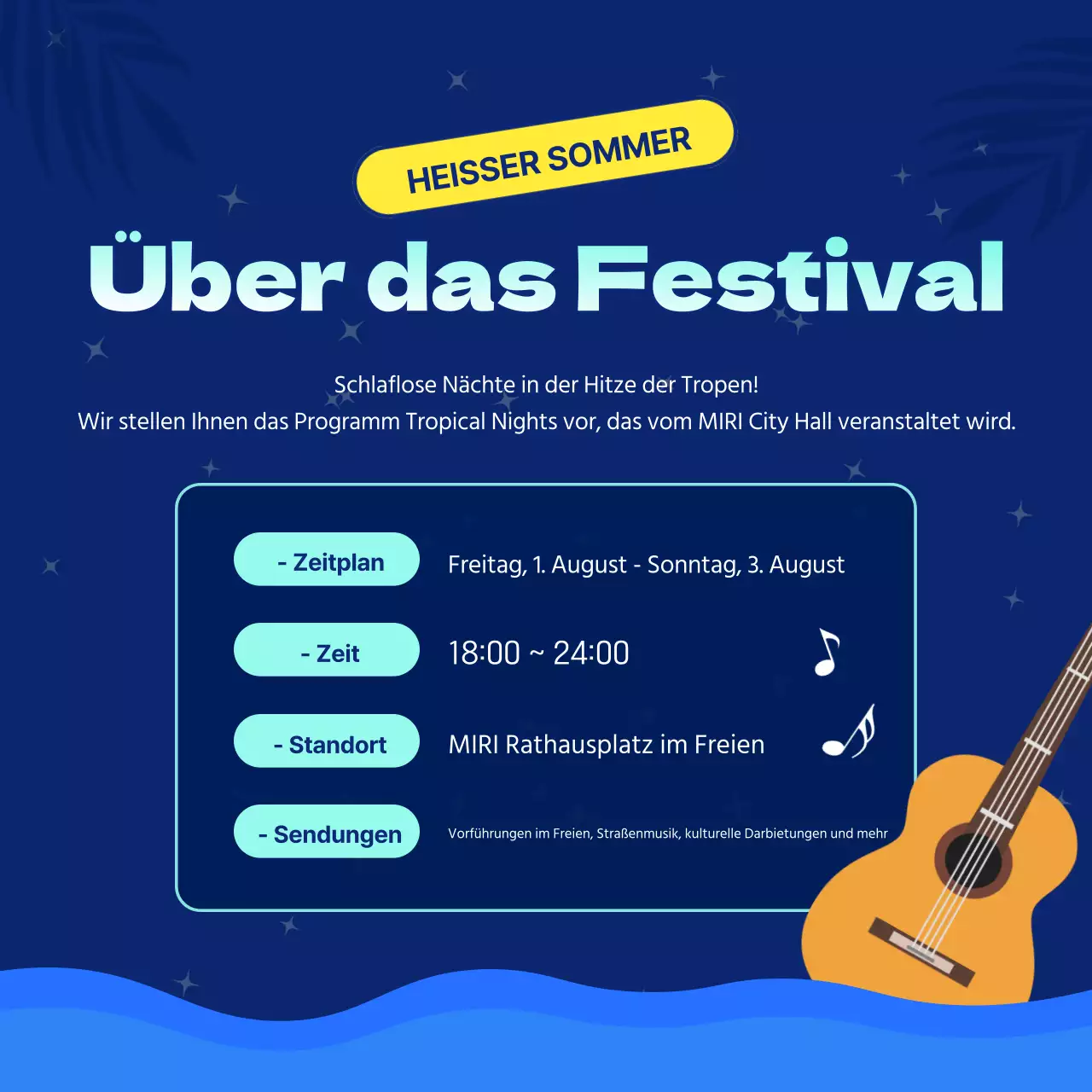 Mit Marineblau und Gelb die Festtagsfeierlichkeiten fördern