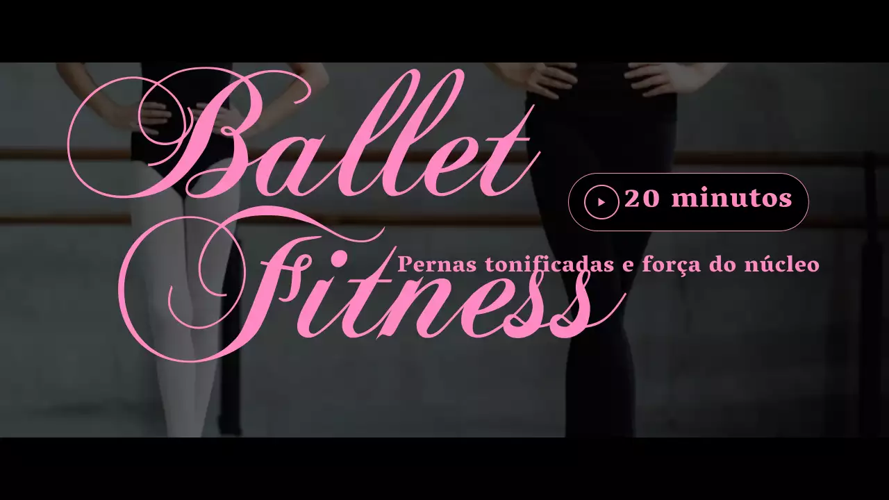Treino de ballet clássico em preto e cor-de-rosa Título principal