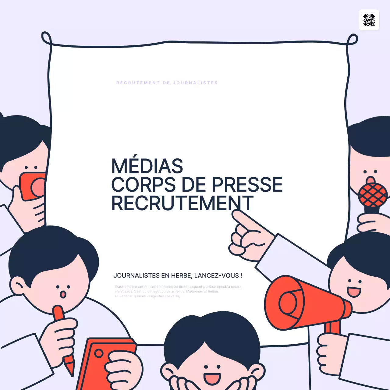 Promouvoir le recrutement de journalistes étudiants branchés en mauve et en rouge