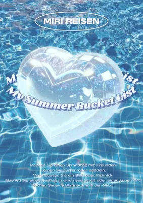 Kitschige Sommerurlaubsposten in Blau