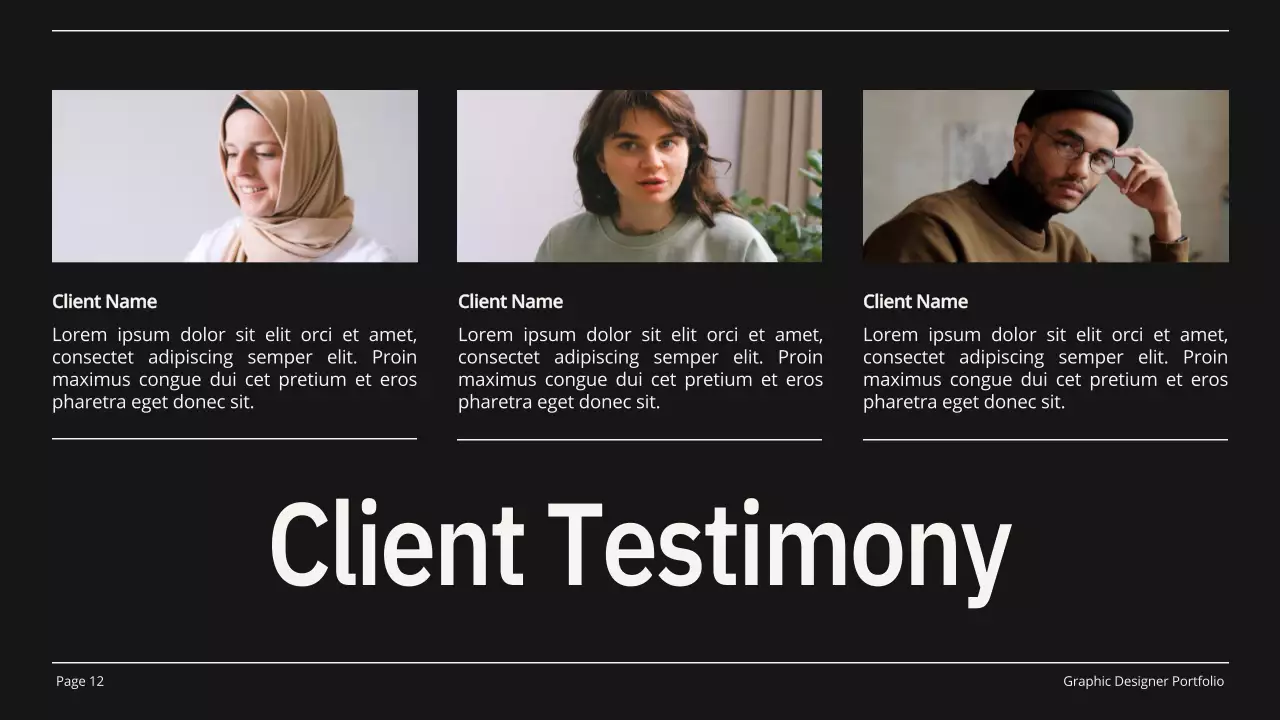 Black Modern Portfolio Resume Presentation