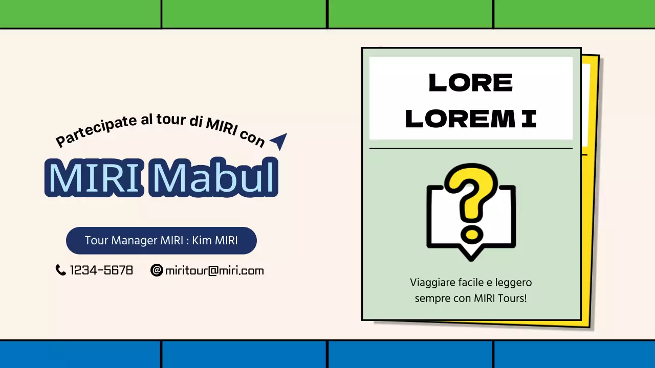 Promuovere i pacchetti vacanza nazionali in verde e blu, in stile gioco da tavolo