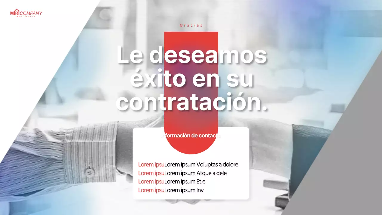 Propuesta de Headhunting resaltada en azul claro y rojo