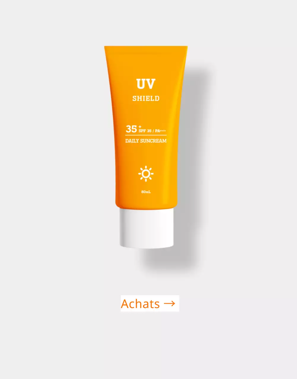 Un simple apprêt solaire blanc et orange