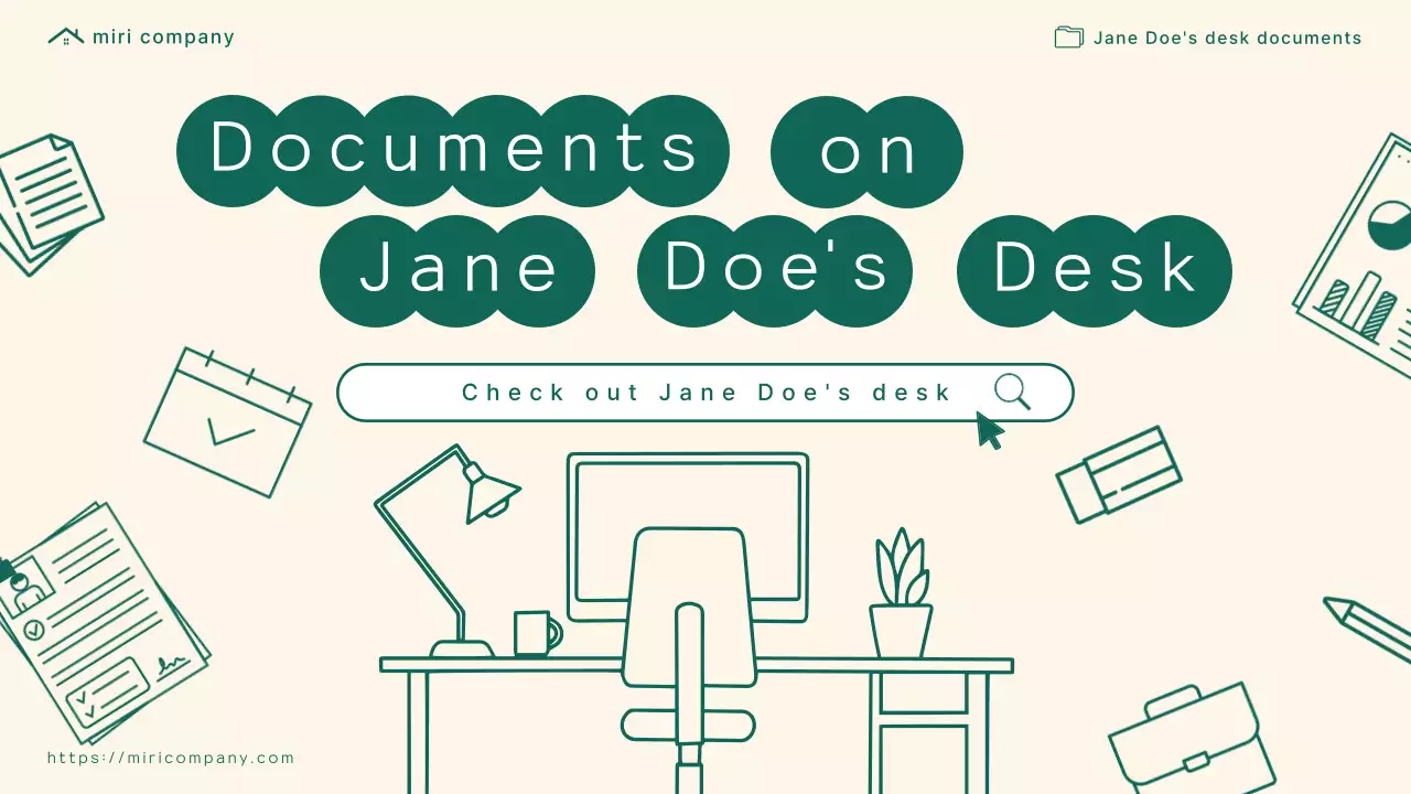 그린 미니멀 오피스 문서 공지 프레젠테이션