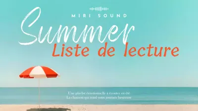 Couverture de liste de lecture simple, inspirée de l'été, dans les tons menthe et orange