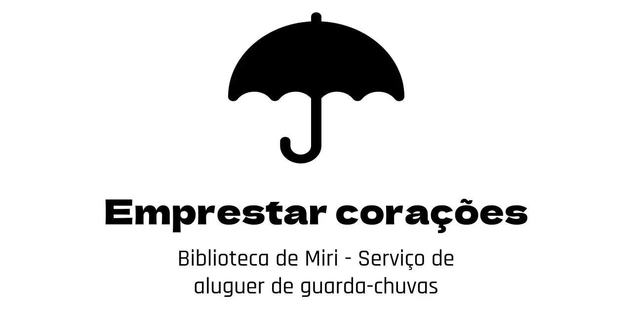 Desenho de um serviço de aluguer com um ícone de guarda-chuva