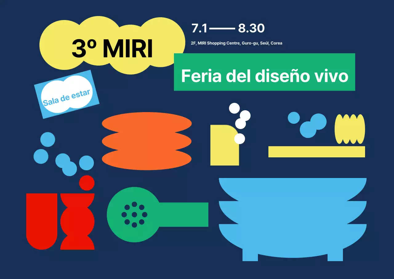 Living Design Fair con gráficos de muebles sencillos