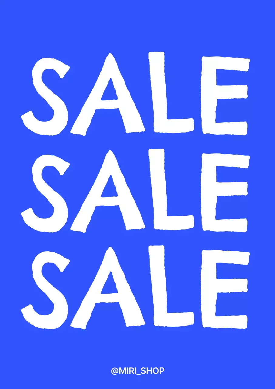 시원한 색감의 세일 안내 입체 포스터