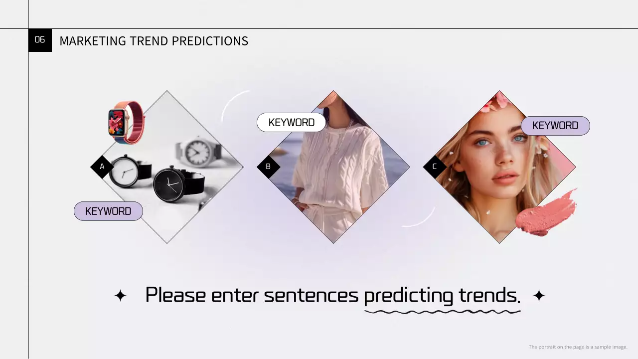  회색과 보라색의 트렌디한 마케팅 보고서