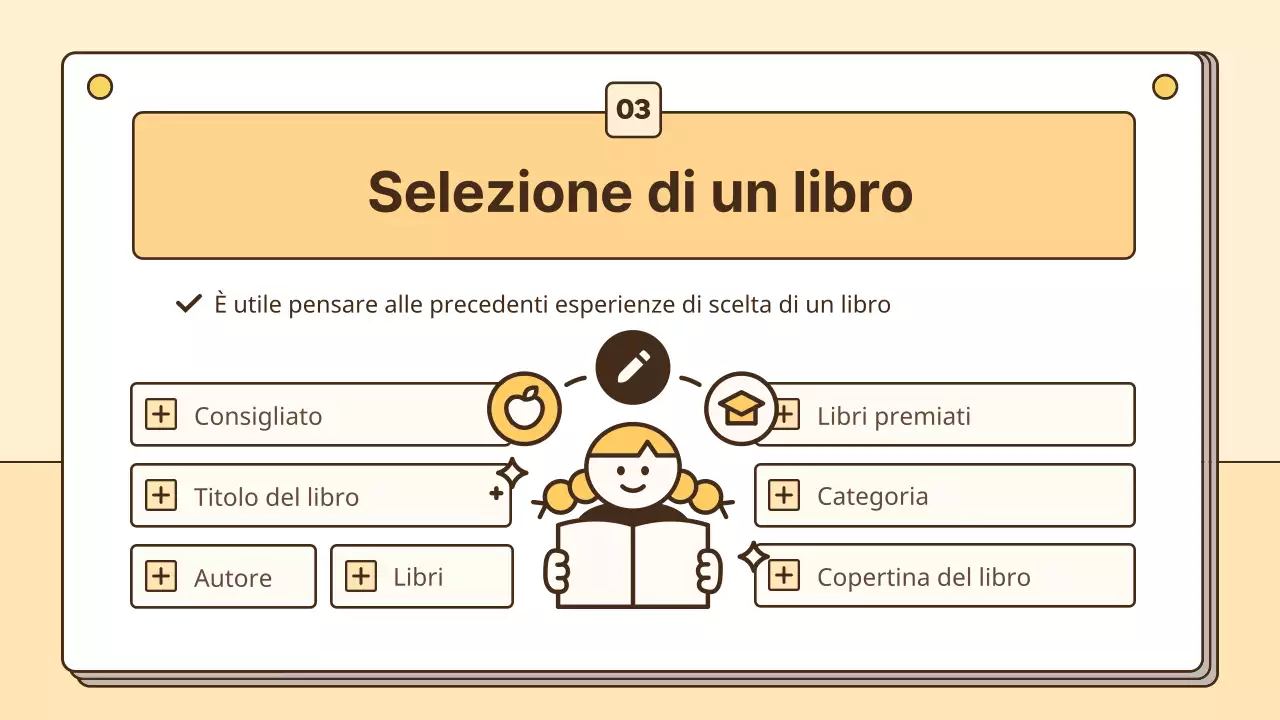 Risorse per le abilità di lettura per gli studenti in giallo e bianco