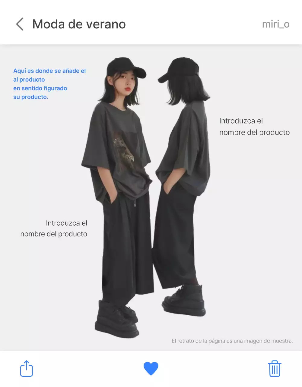 Promocione sus necesidades de maquetación fotográfica en un centro comercial de moda en gris y azul claro