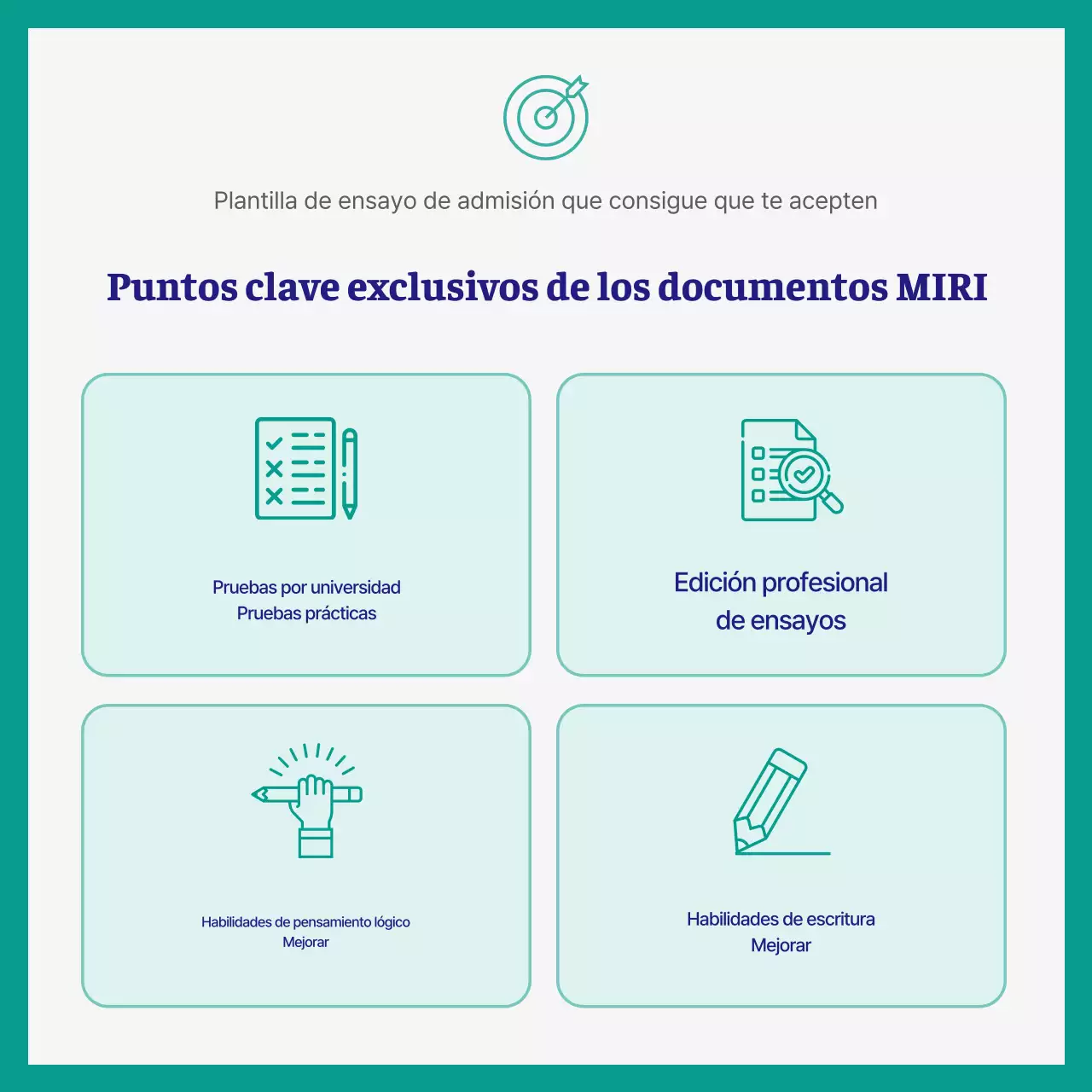 Ensayo de selectividad simple verde y azul marino promoción escolar