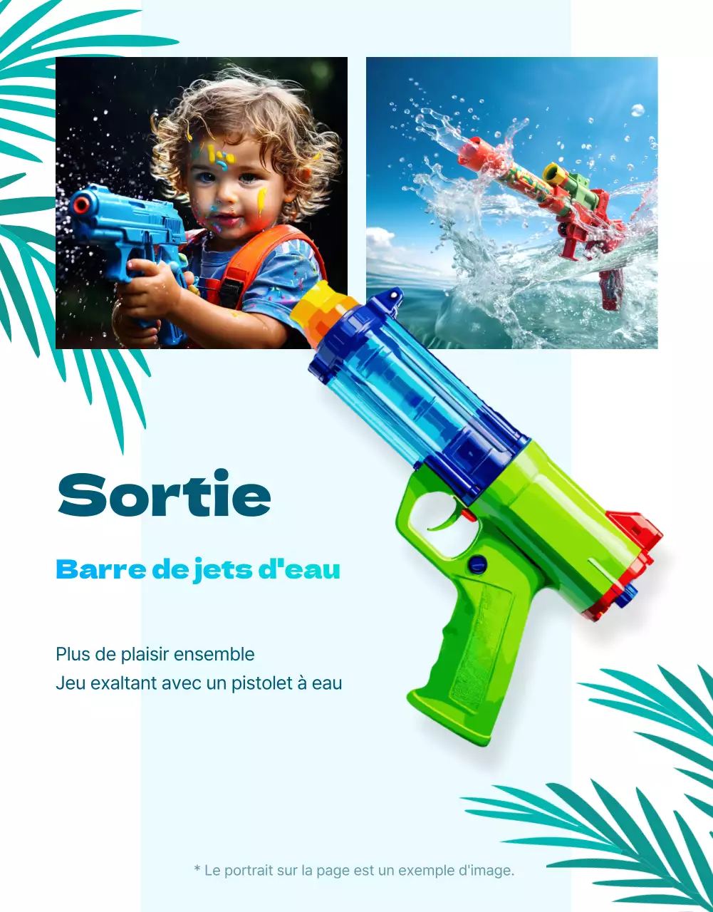 Promouvoir un événement avec des articles d'été vintage en bleu clair