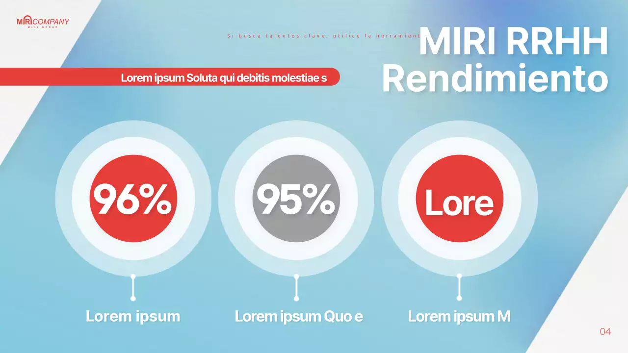 Propuesta de Headhunting resaltada en azul claro y rojo