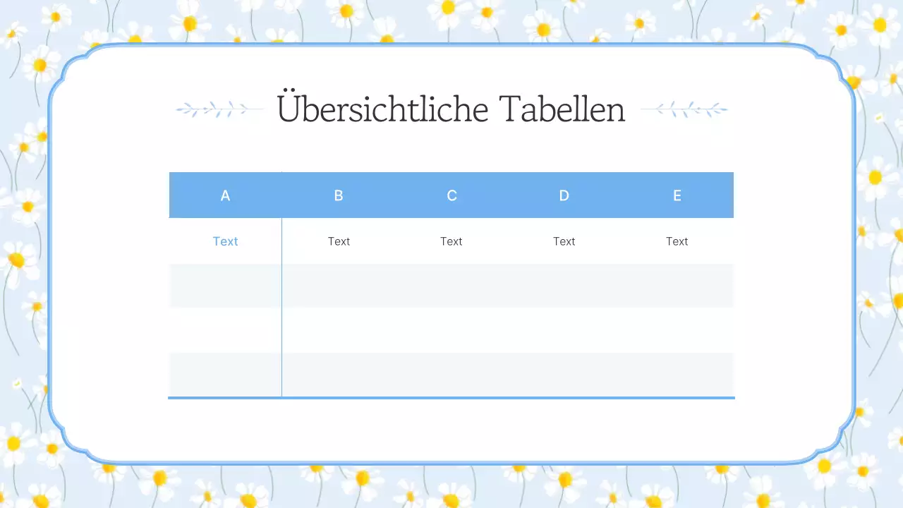 Einfache Sommerblumen in hellblauer und gelber Aufmachung