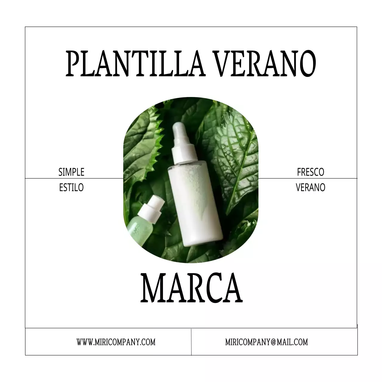 Blanco y sencillo, cosméticos de belleza veraniegos marketing de marca en verano