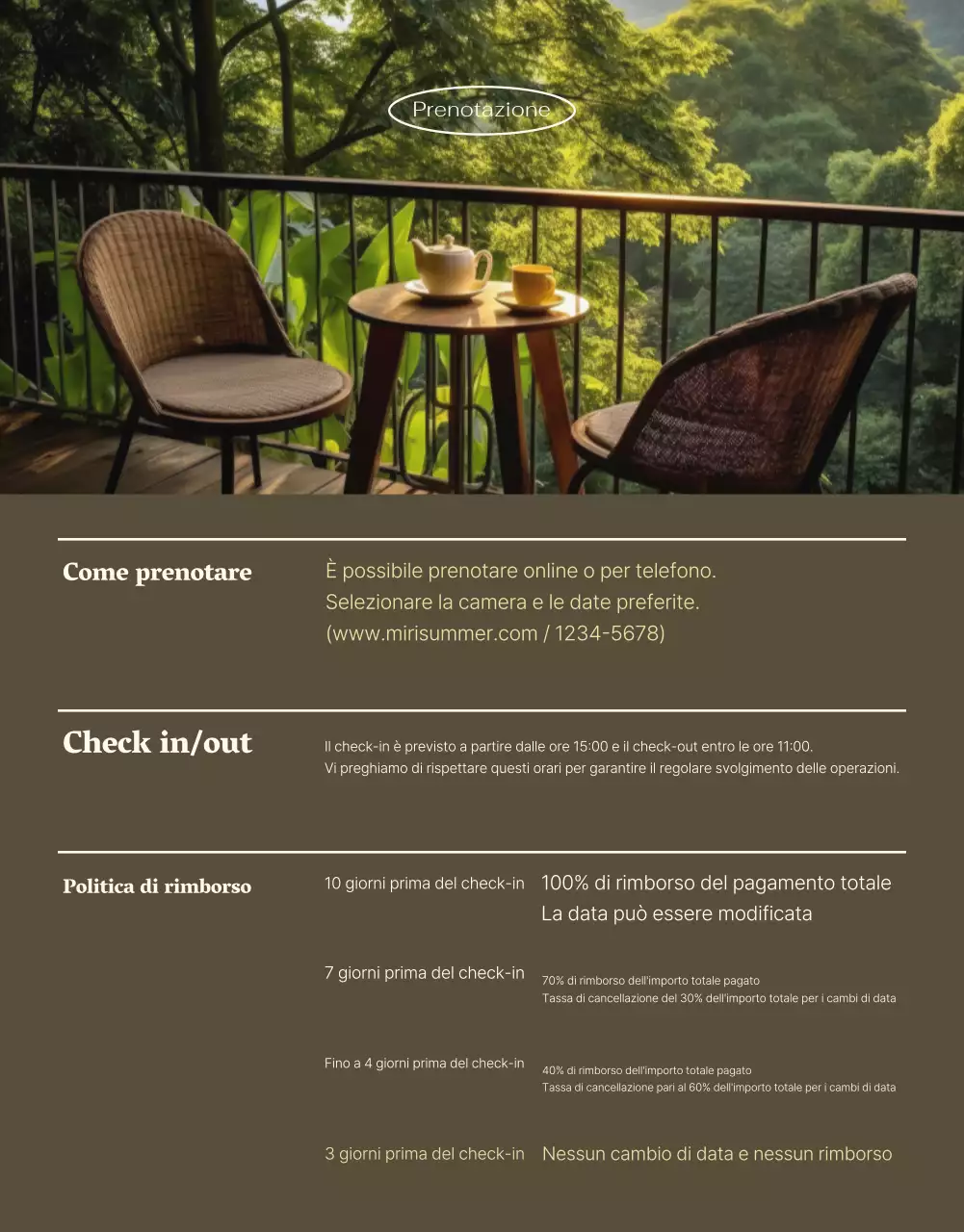 Verde e beige, un accogliente rifugio estivo per i sensi