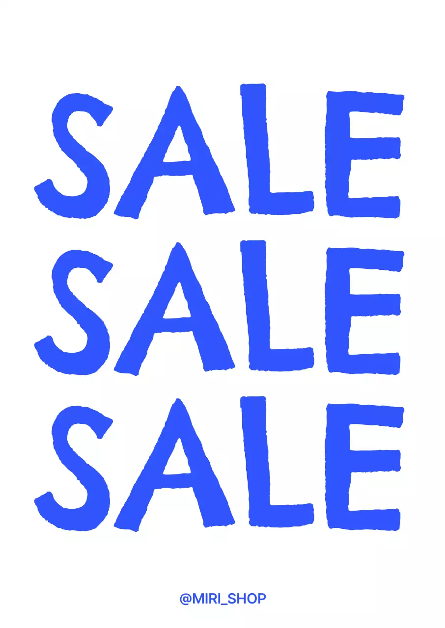 시원한 색감의 세일 안내 입체 포스터