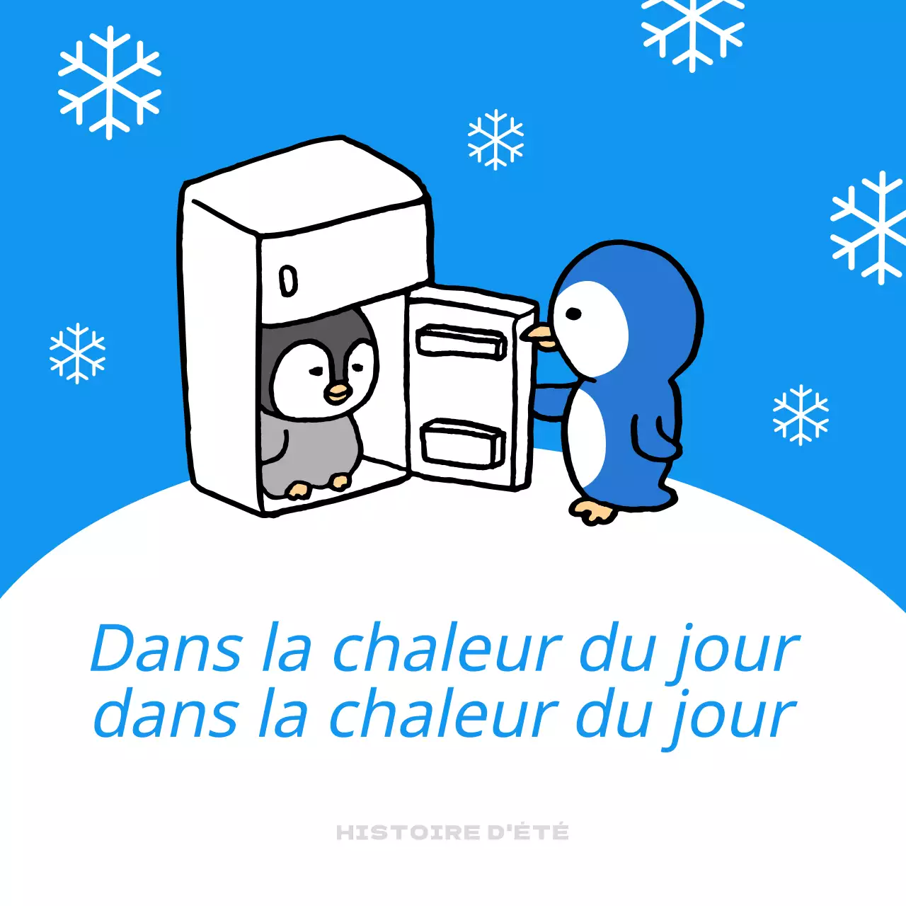 Une jolie carte de vœux estivale en bleu et blanc