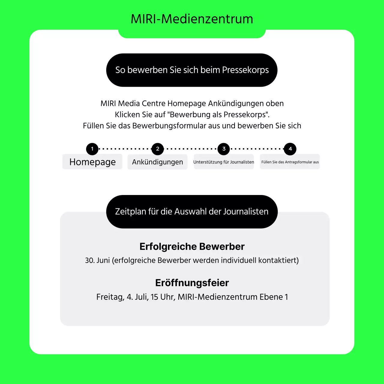Ein einfacher Aufruf für Universitätsjournalisten in Lindgrün und Schwarz