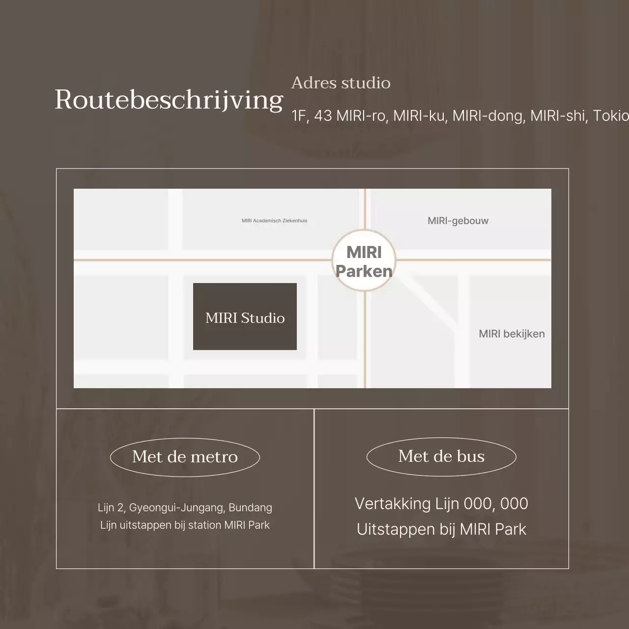 Aankondiging van een luxe eendaagse les in ivoor en bruin