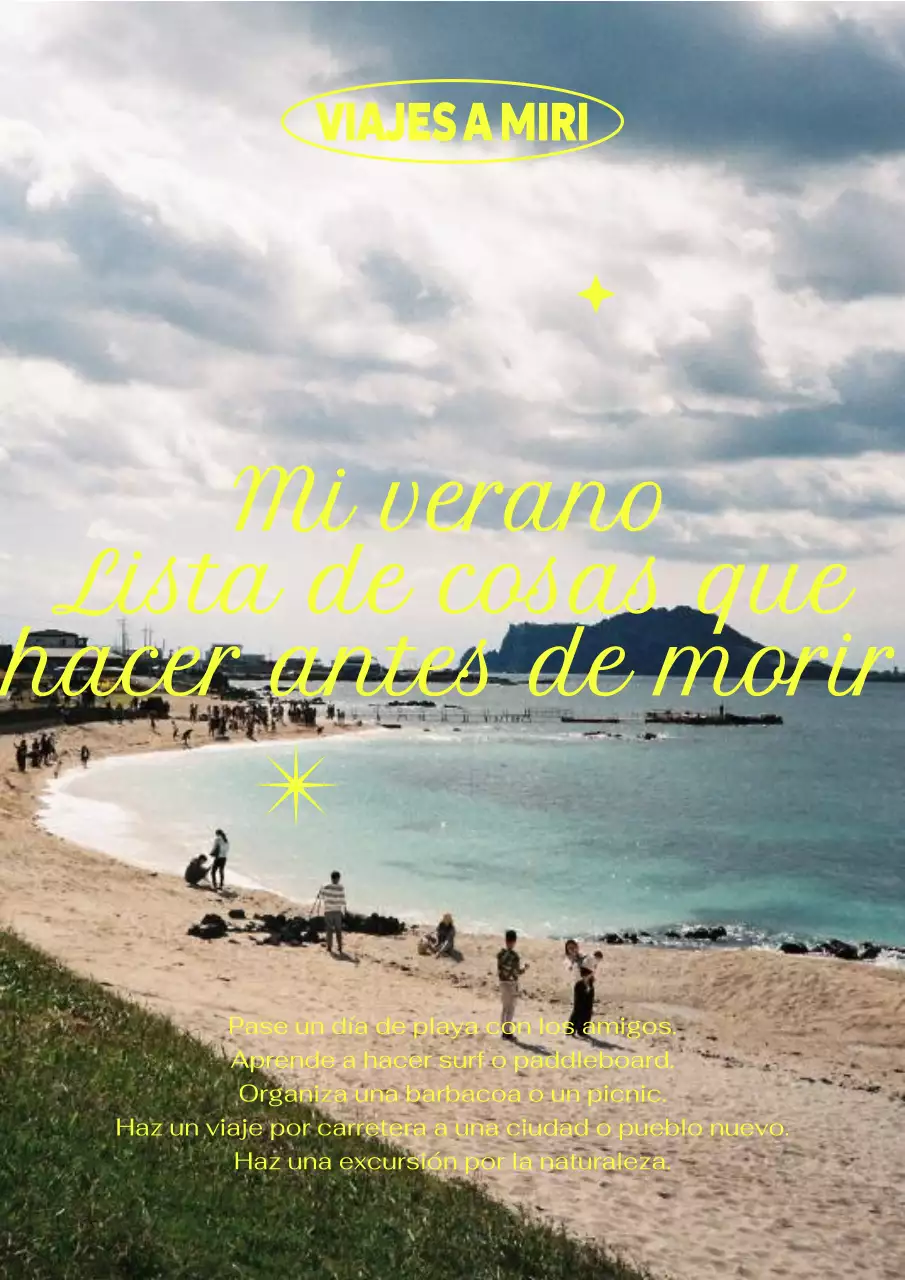 Vacaciones de verano en amarillo