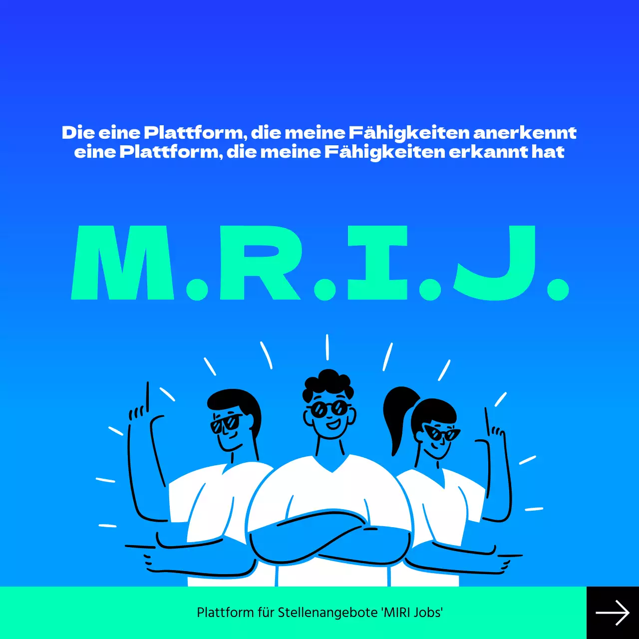 Förderung der modernen Job-Matching-Plattform von Blue and Mint