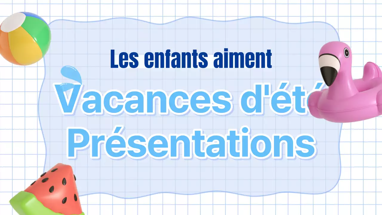 Ressources pédagogiques pour les vacances d'été en bleu et bleu clair