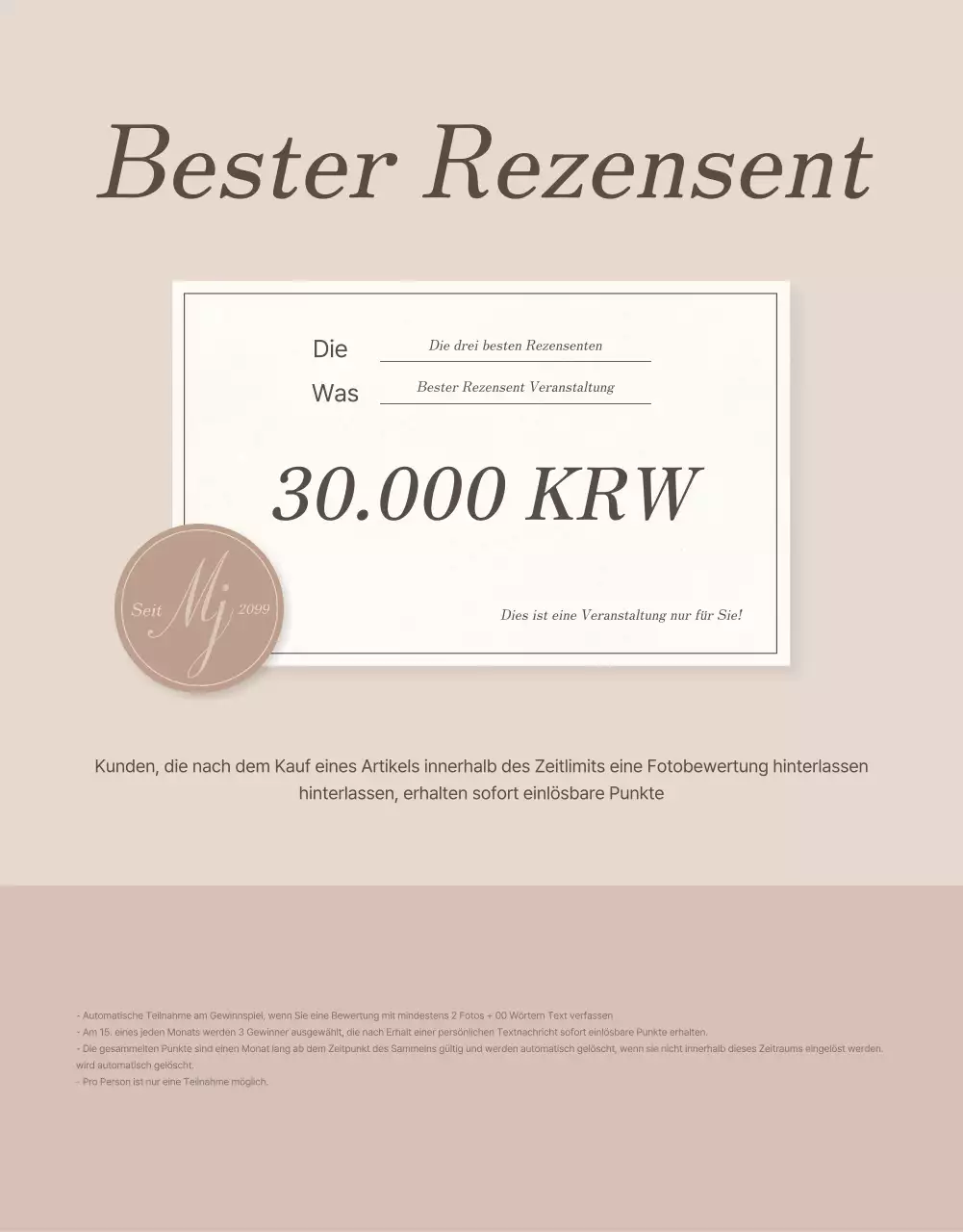 Bewerben Sie Ihre Schmuckbewertungsseite in Braun- und Beigetönen