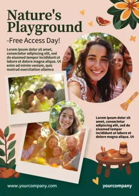 Beige Rustic Nature Promotion Poster