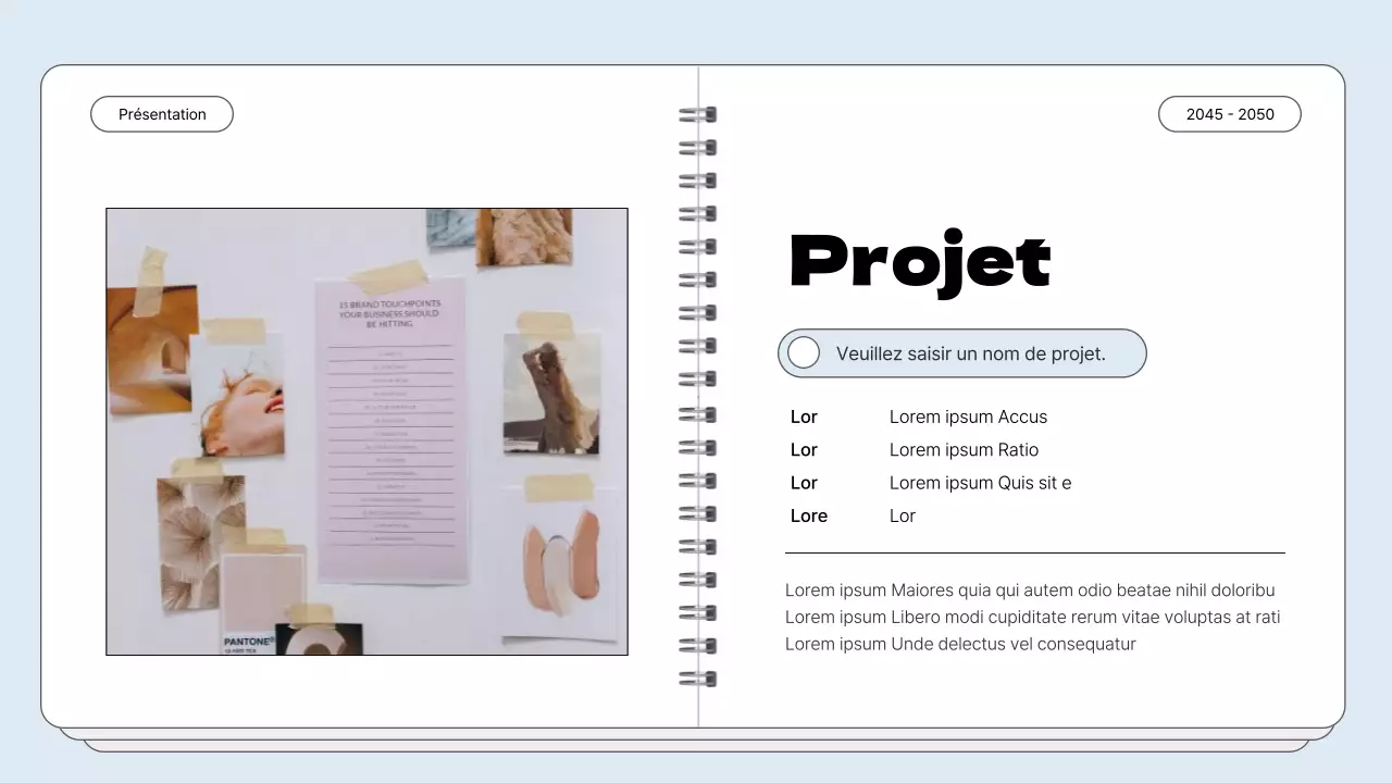 Portefeuille à cadre simple en bleu clair