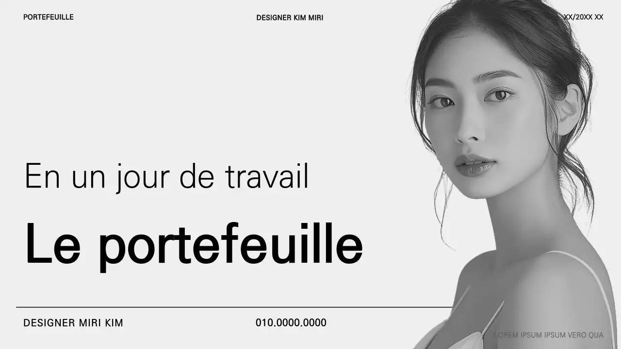 Un portfolio de base en noir et blanc
