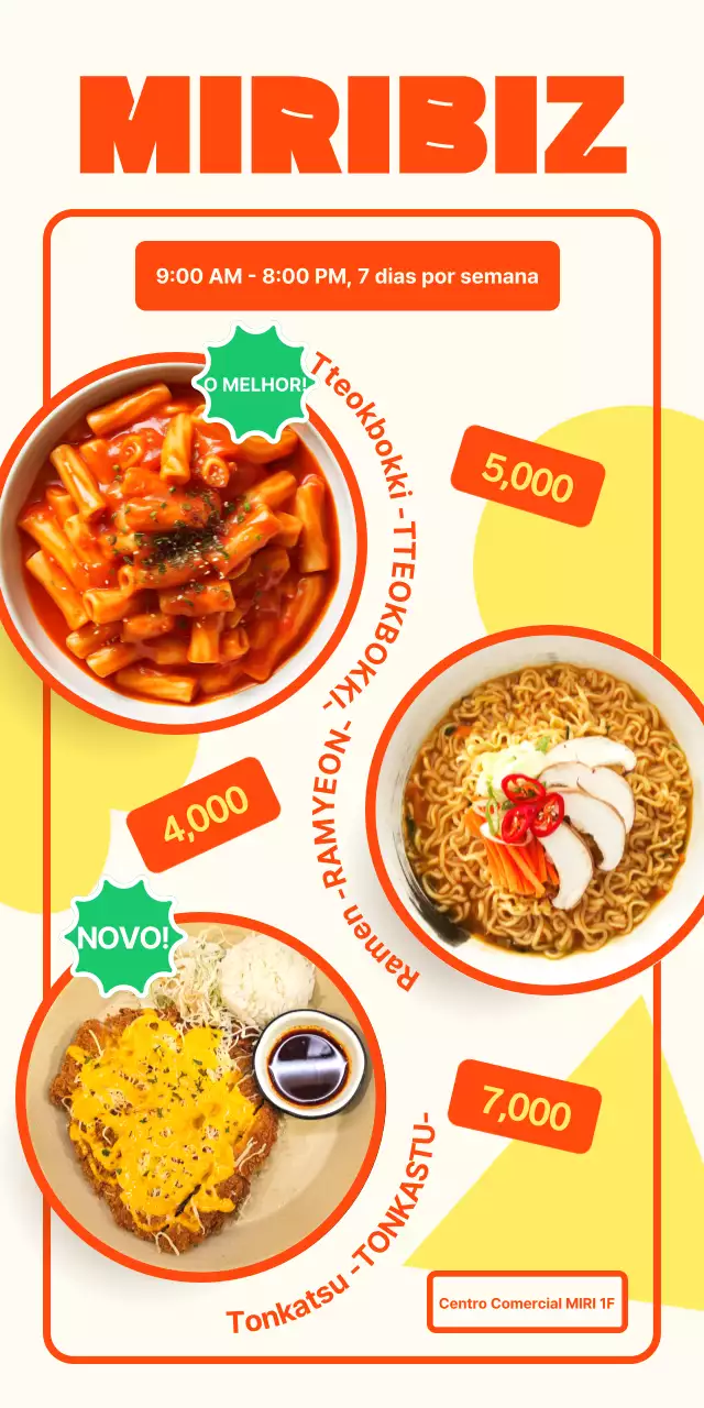 Promova o seu menu de bistrô com um fundo marfim quente