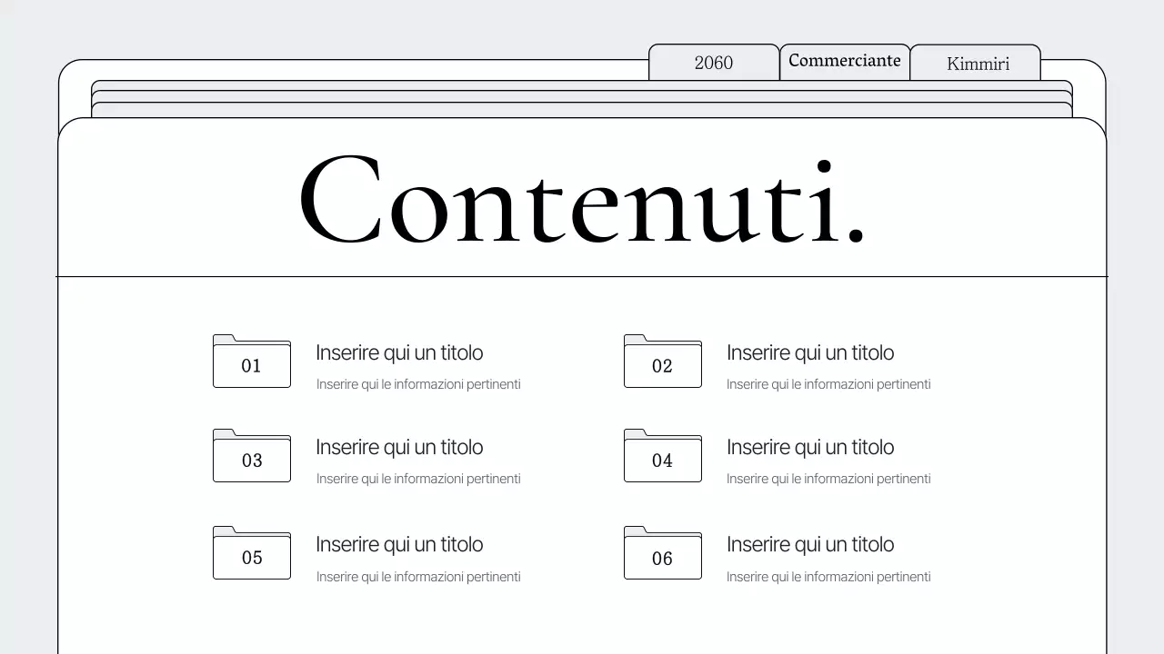 Cartella semplice con cornice in bianco