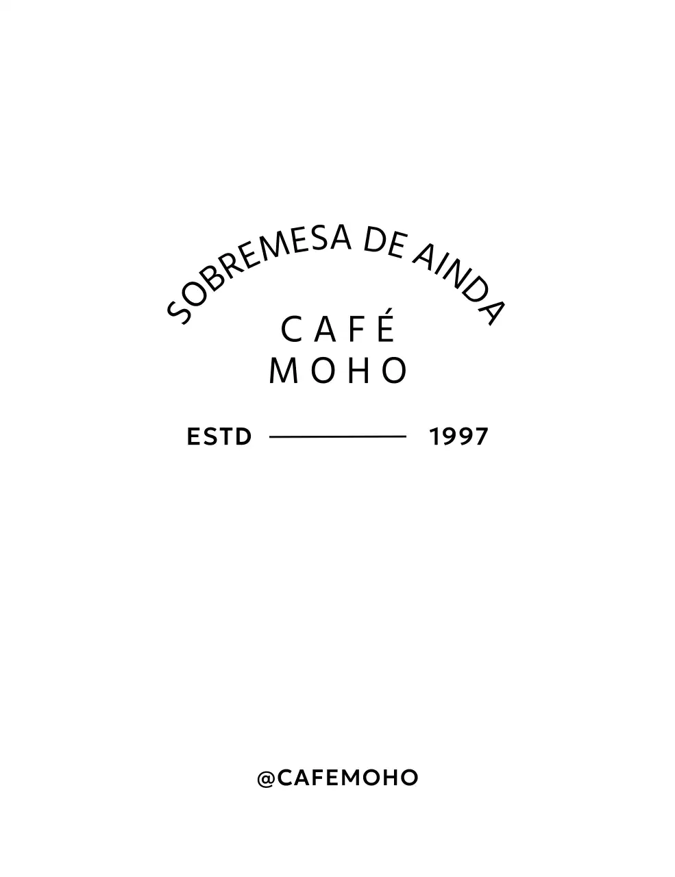 Mercadoria de café com apresentação de texto e ilustrações de sobremesas