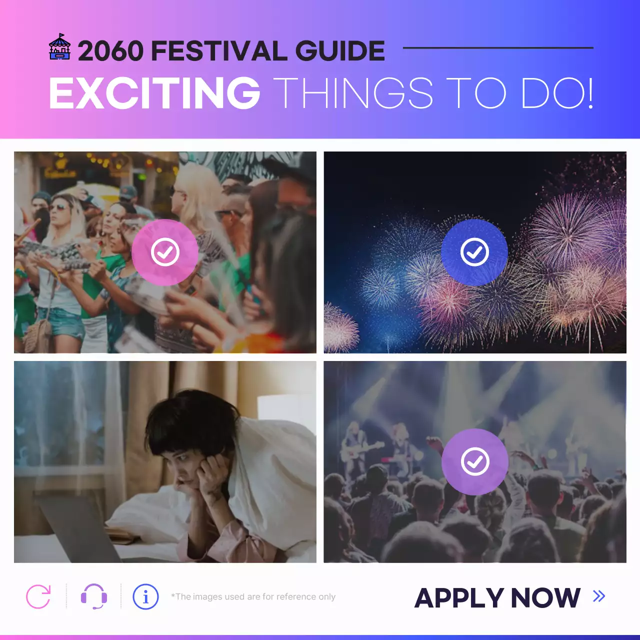 Purple Trendy Festival Guide Social Media Post