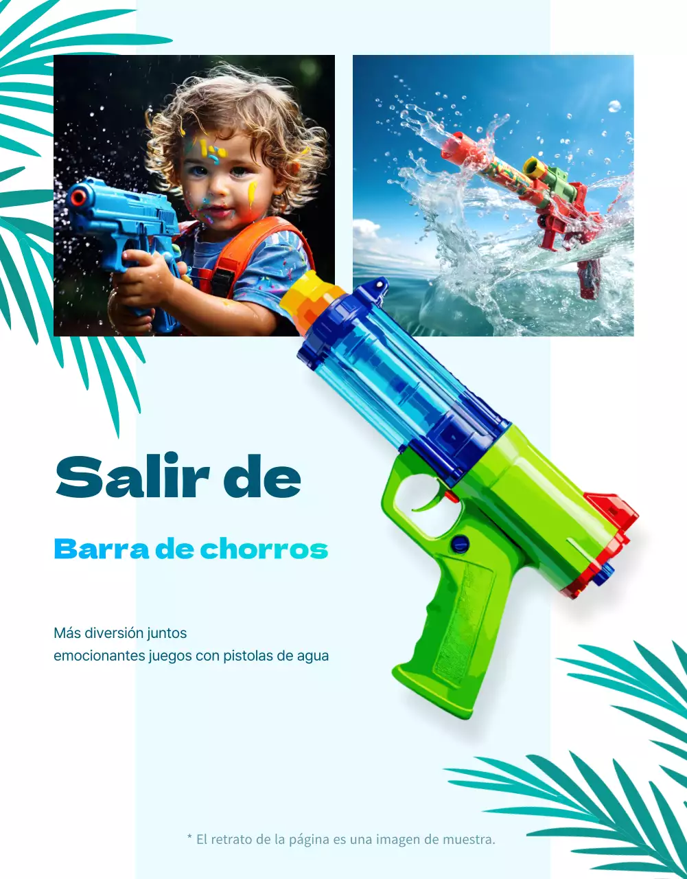 Promocione un evento con artículos vintage de verano en azul claro