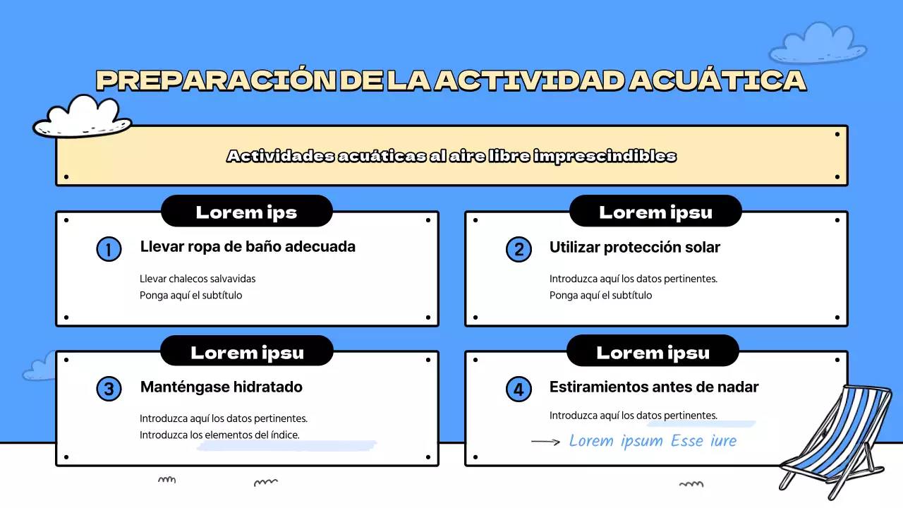 Guía de las bonitas playas azules y amarillas Planes de lecciones