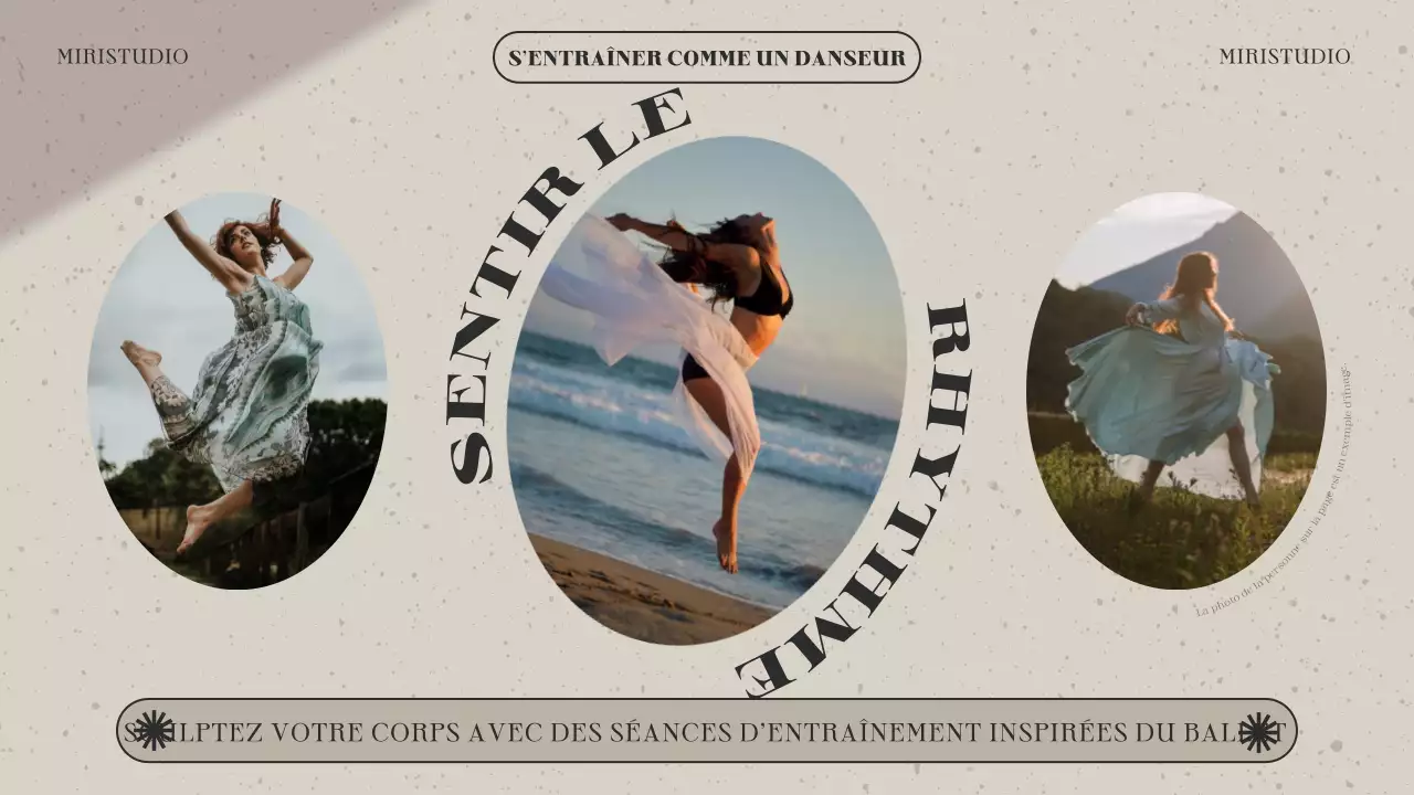 Promouvoir la formation à la danse simple en noir et beige