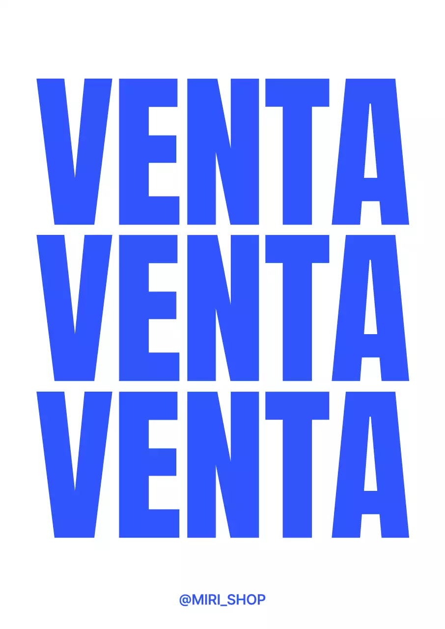 Un cartel tridimensional para una venta en colores fríos