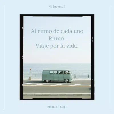 Un poste de sentimientos minimalista en azul claro y negro