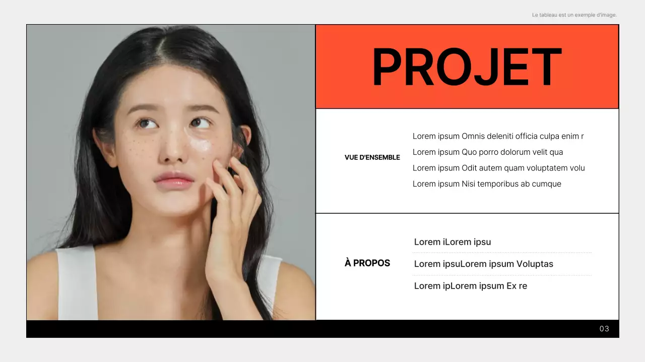 Un portfolio simple de spécialiste du marketing en gris et orange