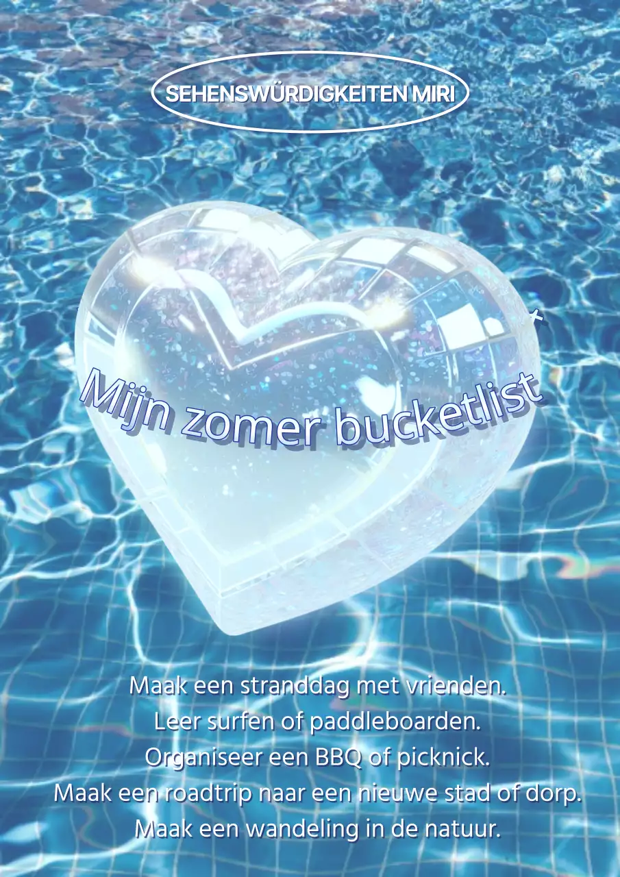 Kitscherige zomervakantie posts in blauw