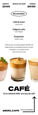 Promocione el menú de su cafetería con un estilo moderno