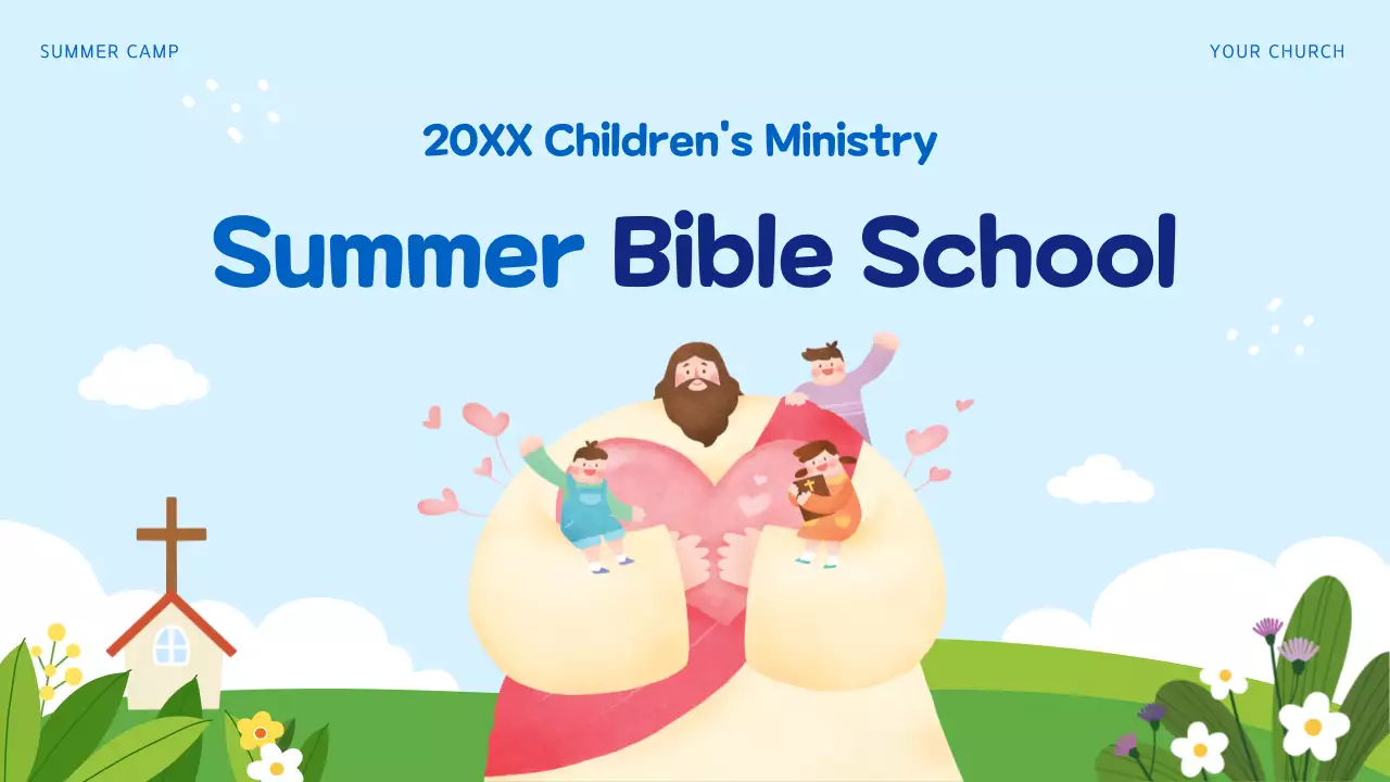 Blue Simple Bible Schedule Presentation