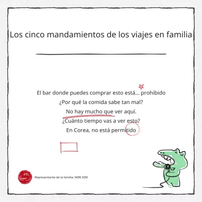 Post sobre normas de viaje en grupo, sencillas y en blanco y negro