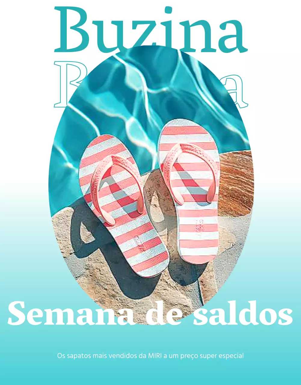 Promover sapatos de verão modernos em azul claro